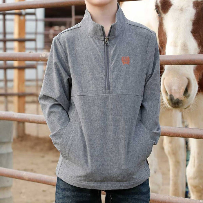 Cinch Boy's 1/2 Zip Grey Windbreaker Pullover KIDS - Boys - Clothing - Sweatshirts & Hoodies Cinch
