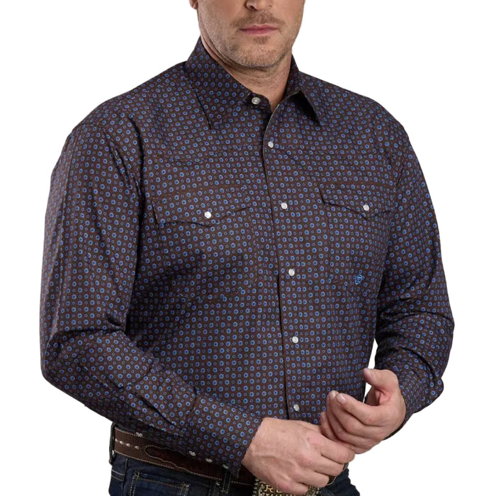 Roper Men's Winter Foulard Geo Print Pearl Snap Shirt MEN - Clothing - Shirts - Long Sleeve Roper Apparel & Footwear