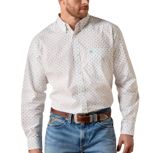 Ariat Men's Jayson White Southwestern Geo Print Button Down Shirt MEN - Clothing - Shirts - Long Sleeve Ariat Clothing