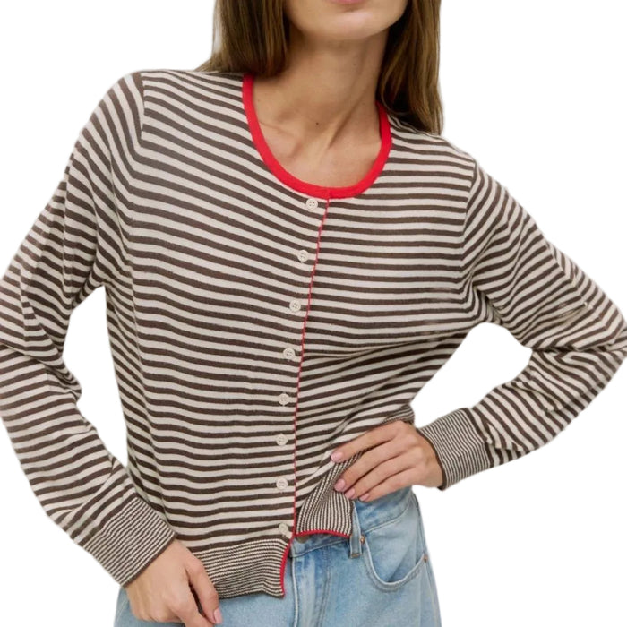 Montana Cardigan - Brown/White WOMEN - Clothing - Sweaters & Cardigans MOD REF