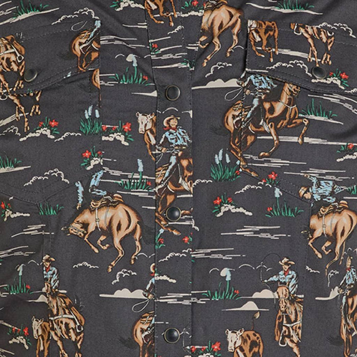 Rock & Roll Denim Women's Western Print Pearl Snap Shirt WOMEN - Clothing - Tops - Long Sleeved Panhandle