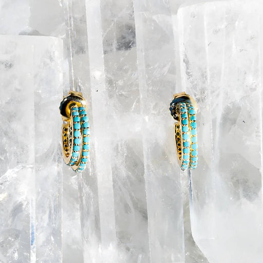 Turquoise Evil Twin Huggies Stud Earrings WOMEN - Accessories - Jewelry - Earrings Native Gem