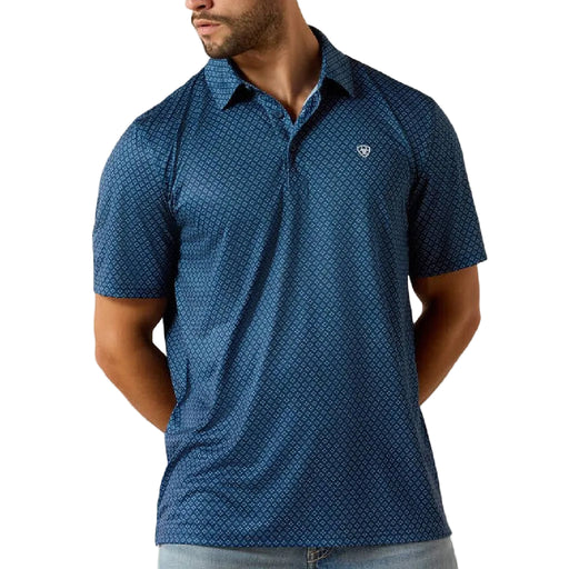 Ariat Men's Dark Denim Medallion Print Polo Shirt MEN - Clothing - Shirts - Short Sleeve Ariat Clothing
