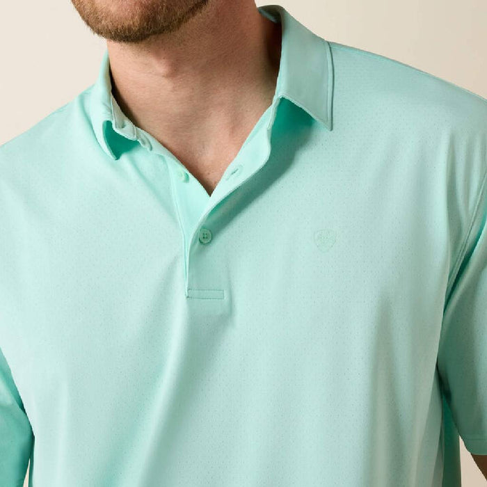 Ariat Men's 360 Airflow Beach Glass Classic Fit Polo Shirt MEN - Clothing - Shirts - Short Sleeve Ariat Clothing