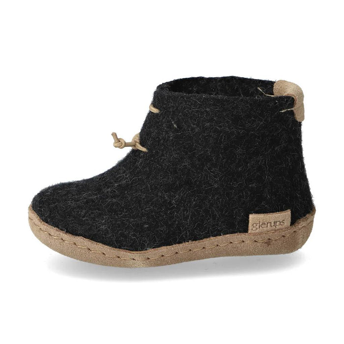 Glerups Charcoal Baby Boot Slipper