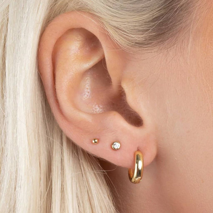 Minimalist Gold Huggie Hoops WOMEN - Accessories - Jewelry - Earrings Sami Jewels