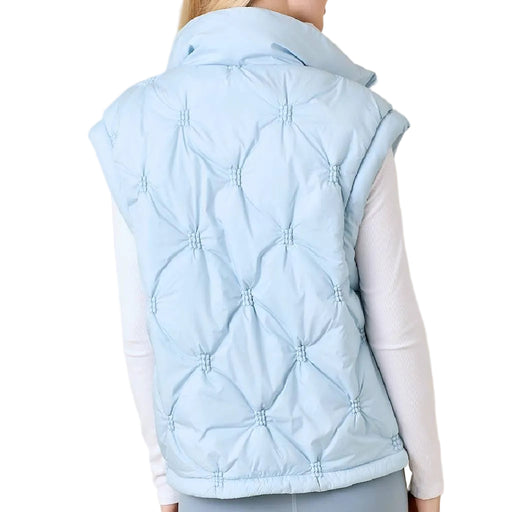 Blue Quilted Puffer Vest WOMEN - Clothing - Outerwear - Vests Main Strip