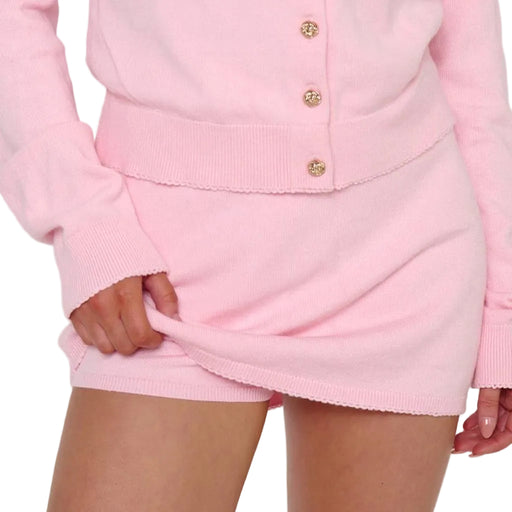 Show Me Your Mumu Pink Josie Knit Mini Skort WOMEN - Clothing - Skirts Show Me Your Mumu