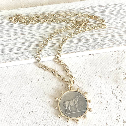 Horse Coin Gold Necklace WOMEN - Accessories - Jewelry - Necklaces Taylor Elliott Designs