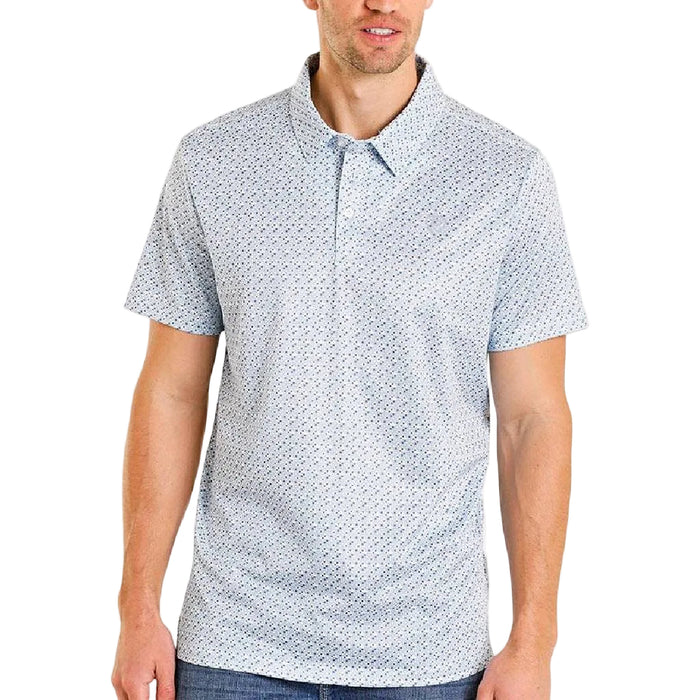 Rock & Roll Denim Men's Blue Geo Print Polo Shirt MEN - Clothing - Shirts - Short Sleeve Panhandle
