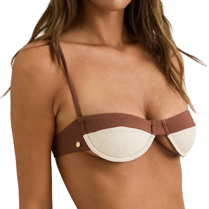 Lily Rib Chocolate Balconette Swim Top WOMEN - Clothing - Surf & Swimwear - Swimsuits Rhythm