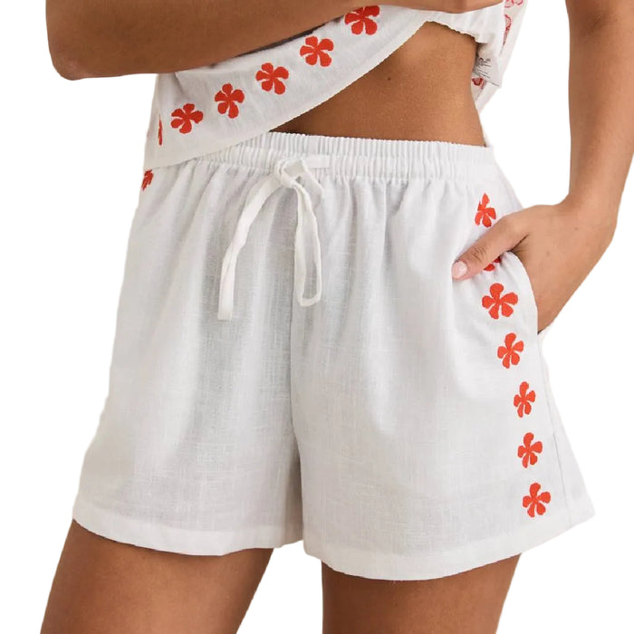 White Melia Floral Short WOMEN - Clothing - Shorts Rhythm