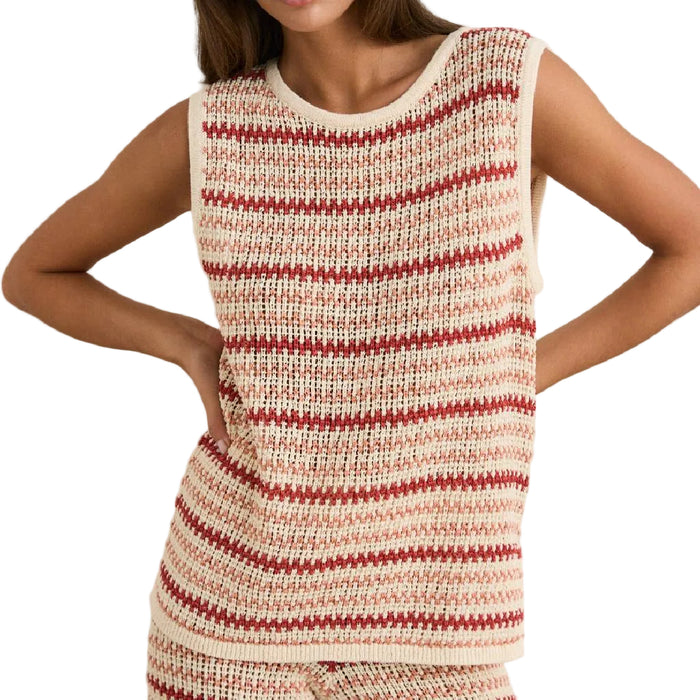 Watermelon Tami Stripe Longline Tank Top WOMEN - Clothing - Tops - Sleeveless Rhythm