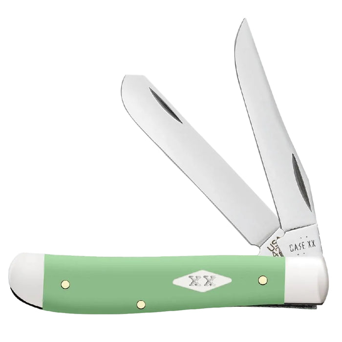 Case Mint Green Synthetic Smooth Mini Trapper Knives W.R. Case