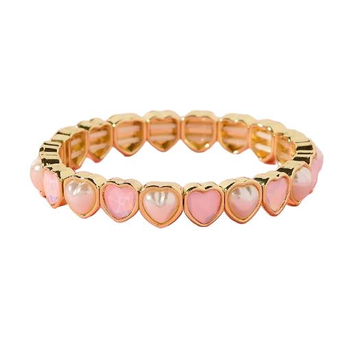 Hayden Pink Enamel/Pearl Heart Bracelet WOMEN - Accessories - Jewelry - Bracelets Taylor Elliott Designs