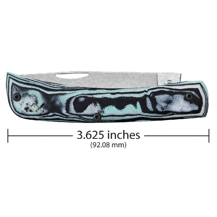 Case Crossroads Seafoam Green Burl G-10 Sod Buster® Jr w/Clip