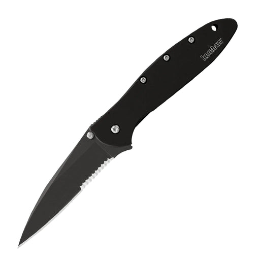 Kershaw Black Steel Serrated Leek Knives Kershaw Knives