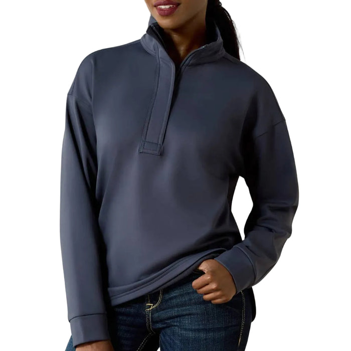 Ariat Women's 1/2 Zip Breeze Logo Sweater - Ombre Blue WOMEN - Clothing - Pullovers & Hoodies Ariat Clothing