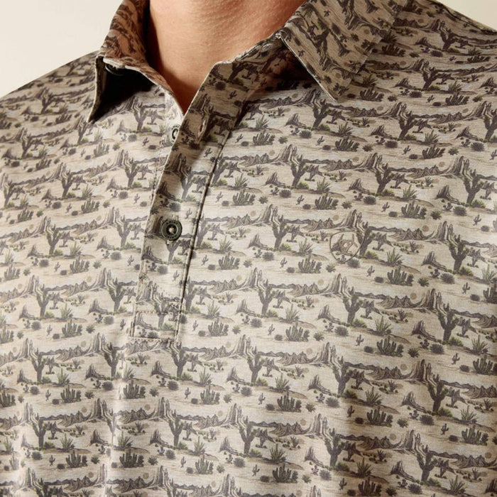 Ariat Men's All Over Print Heathered Fitted Polo Shirt MEN - Clothing - Shirts - Short Sleeve Ariat Clothing