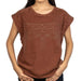 Panhandle Slim Women's Taupe Boot Stitch Embroidered Jersey Tee WOMEN - Clothing - Tops - Short Sleeved Panhandle