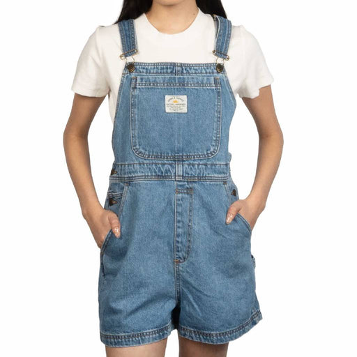 Worn Indigo Tide Short Overall WOMEN - Clothing - Jumpsuits & Rompers Rhythm