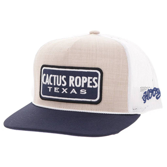 Hooey Cactus Ropes Tan/White Trucker Cap HATS - BASEBALL CAPS Hooey