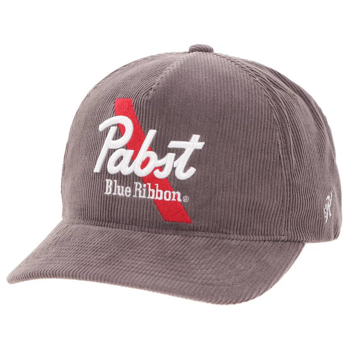 Hooey Pabst Blue Ribbon Grey Corduroy Trucker Cap HATS - BASEBALL CAPS Hooey