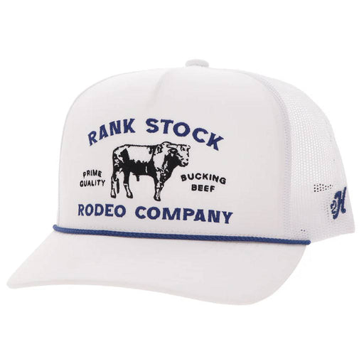 Hooey Rank Stock White Trucker Cap HATS - BASEBALL CAPS Hooey
