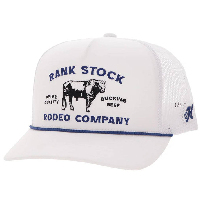Hooey Rank Stock White Trucker Cap HATS - BASEBALL CAPS Hooey