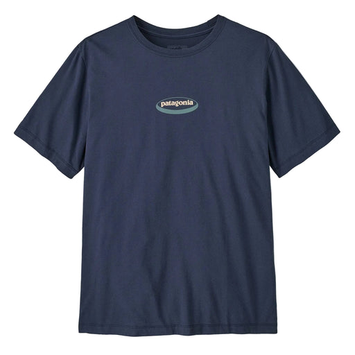 Patagonia Men's '95 Oval Logo T-Shirt - New Navy: Kaleido MEN - Clothing - T-Shirts & Tanks Patagonia
