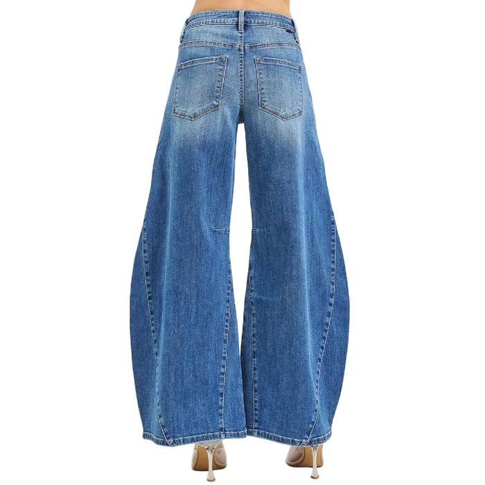 Risen Curvy Sideseam Slouchy Barrel Jean WOMEN - Clothing - Jeans Risen Jeans
