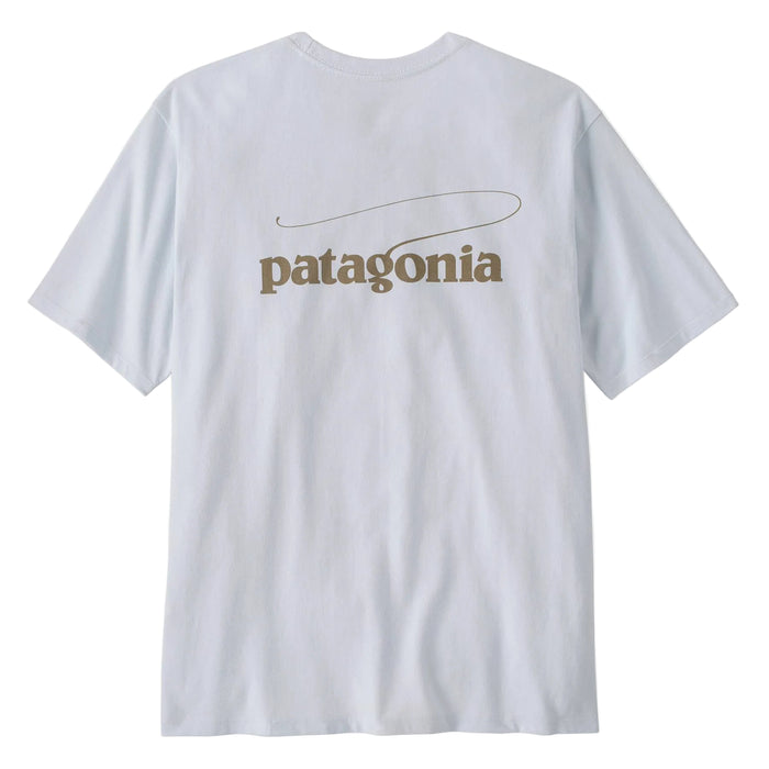 Patagonia Men's Casting Logo Responsibili-Tee - White MEN - Clothing - T-Shirts & Tanks Patagonia