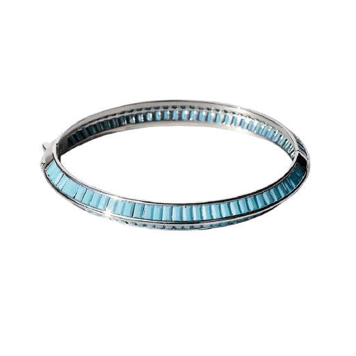 Razor Edge Turquoise Silver Bangle WOMEN - Accessories - Jewelry - Bracelets Native Gem