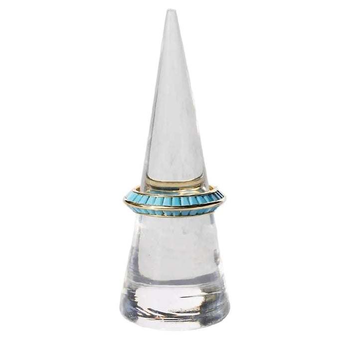 Razor Edge Turquoise Gold Ring WOMEN - Accessories - Jewelry - Rings Native Gem