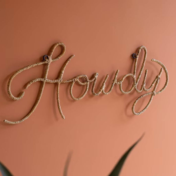 Seagrass Iron Howdy Wall Decor HOME & GIFTS - Home Decor - Wall Decor + Mirrors Kalalou