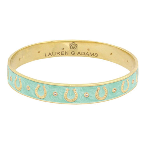 Equestrian Horseshoe Blue Medium Bangle WOMEN - Accessories - Jewelry - Bracelets Lauren G Adams