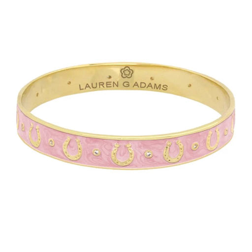 Equestrian Horseshoe Pink Medium Bangle WOMEN - Accessories - Jewelry - Bracelets Lauren G Adams