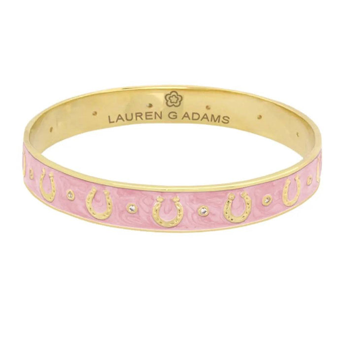 Equestrian Horseshoe Pink Medium Bangle WOMEN - Accessories - Jewelry - Bracelets Lauren G Adams