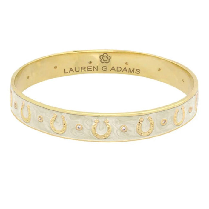 Equestrian Horseshoe Beige Large Bangle WOMEN - Accessories - Jewelry - Bracelets Lauren G Adams