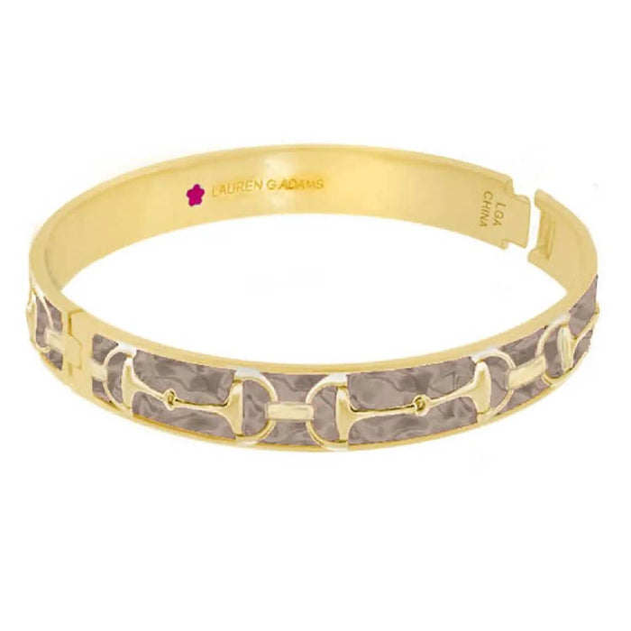 Equestrian Stirrup Taupe Medium Bangle w/Clip WOMEN - Accessories - Jewelry - Bracelets Lauren G Adams