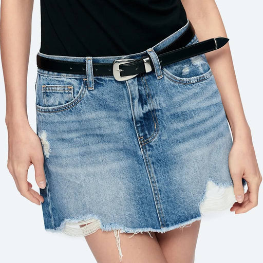 Bayeas Anna Distressed Denim Mini Skirt WOMEN - Clothing - Skirts Bayeas