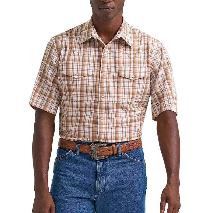 Wrangler Men's Riata Plaid Button Down Shirt MEN - Clothing - Shirts - Short Sleeve Wrangler