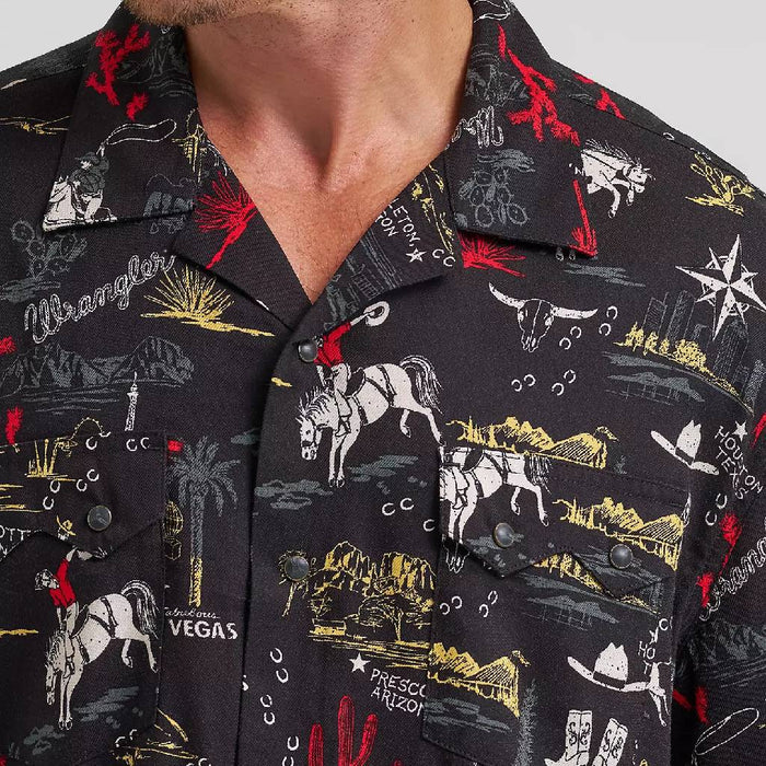 Wrangler Men's Coconut Cowboy Camp Snap Shirt MEN - Clothing - Shirts - Short Sleeve Wrangler
