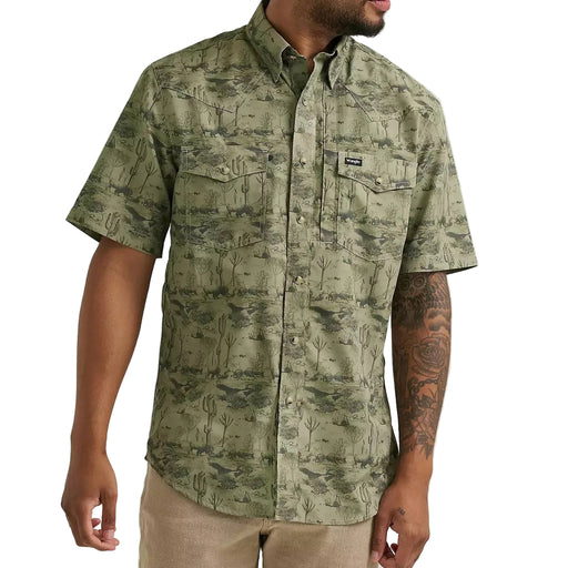 Wrangler Men's ATG Performance Desert Print Snap Shirt MEN - Clothing - Shirts - Short Sleeve Wrangler