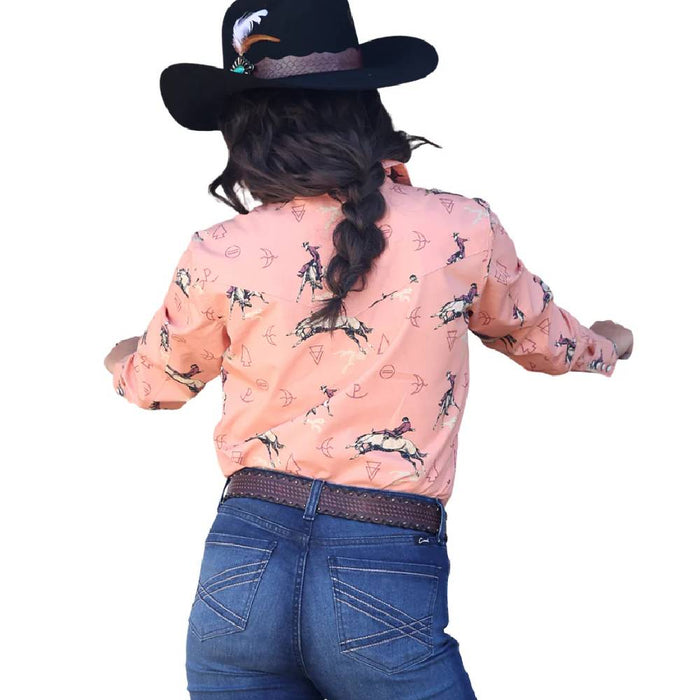 Cruel Denim Women's Coral Western Snap Shirt WOMEN - Clothing - Tops - Long Sleeved Cruel Denim