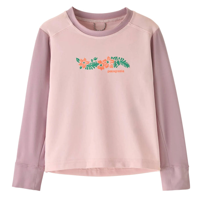 Patagonia Baby Girl's Capilene Silkweight Tee Shirt - Friend Lei: Dorsal Pink KIDS - Girls - Clothing - T-Shirts Patagonia