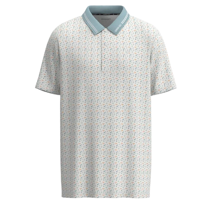 Hooey Men's Weekender White Golf Print Polo Shirt