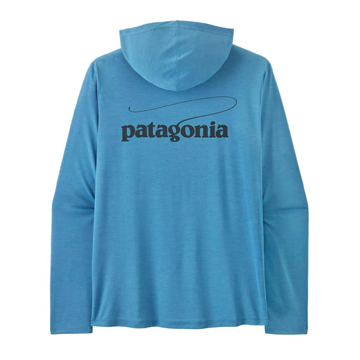 Patagonia Men's Capilene Casting Logo Cool Hoodie - Shore Blue/Light Shore Blue X-Dye MEN - Clothing - T-Shirts & Tanks Patagonia