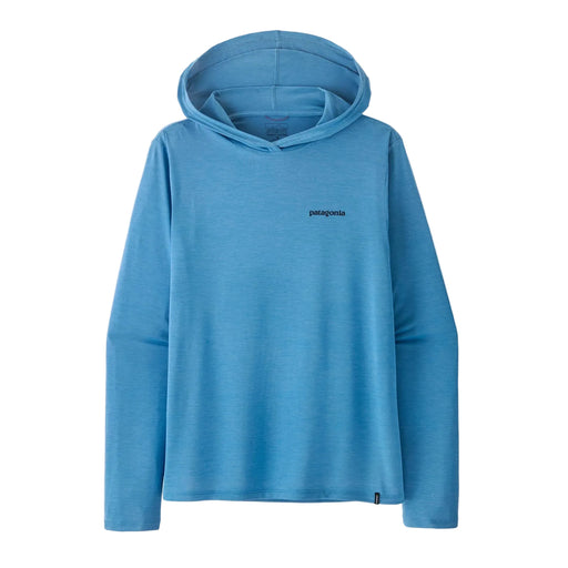 Patagonia Men's Capilene Casting Logo Cool Hoodie - Shore Blue/Light Shore Blue X-Dye MEN - Clothing - T-Shirts & Tanks Patagonia