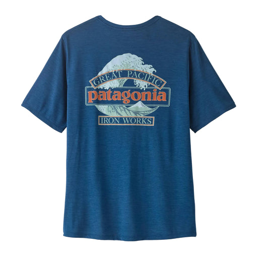 Patagonia Men's Capilene Cool Great Waves Shirt - Clement Blue/Light Clement Blue X-Dye MEN - Clothing - T-Shirts & Tanks Patagonia